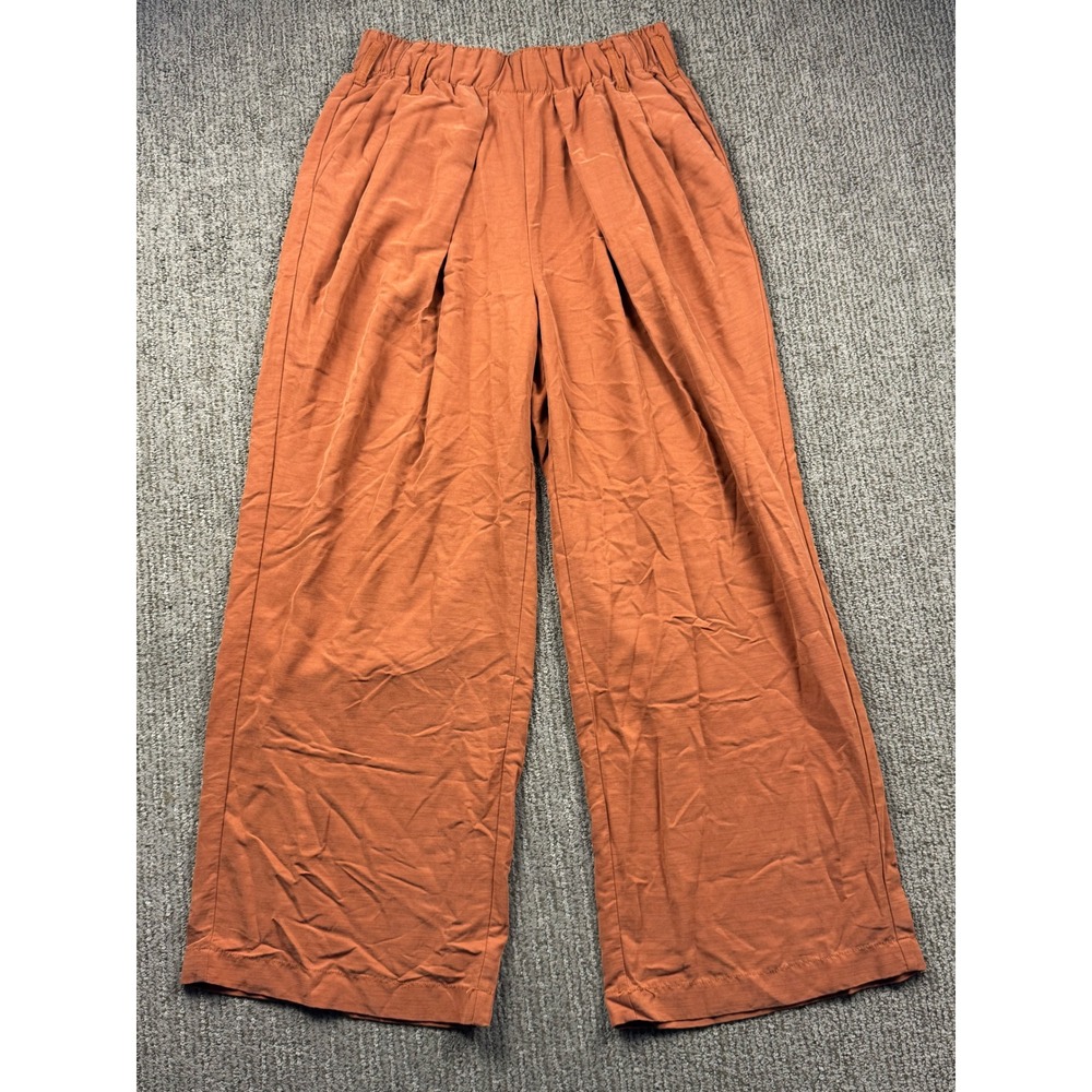 Free People Nothin To Say Pleated Trousers Womens XS Wide Leg Baggy Pull On